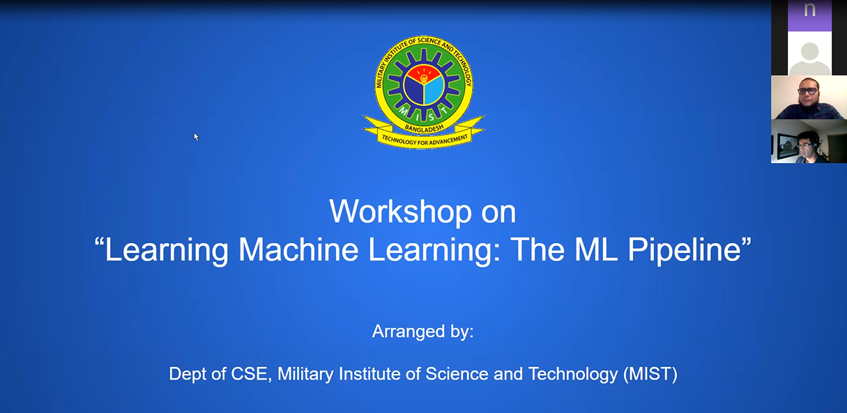 Workshop on “Learning Machine Learning: The ML Pipeline”